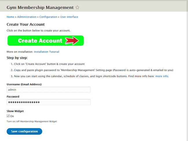 click on Create Account
