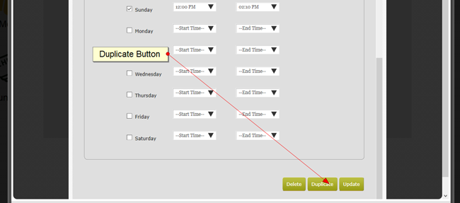 duplicate a class scheduling